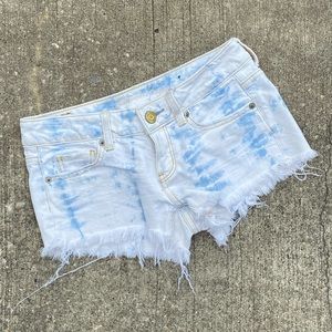 ⚡️American Eagle White and Blue Jean Shorts